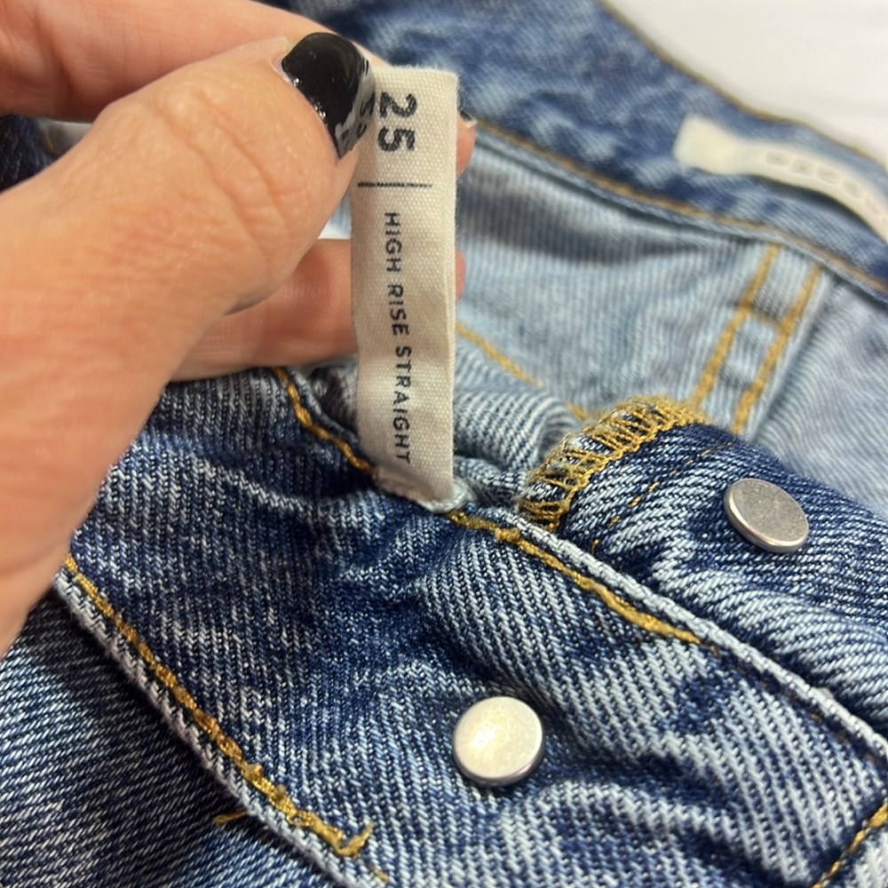 PACSUN high rise straight jeans size 25 - Picture 3 of 12